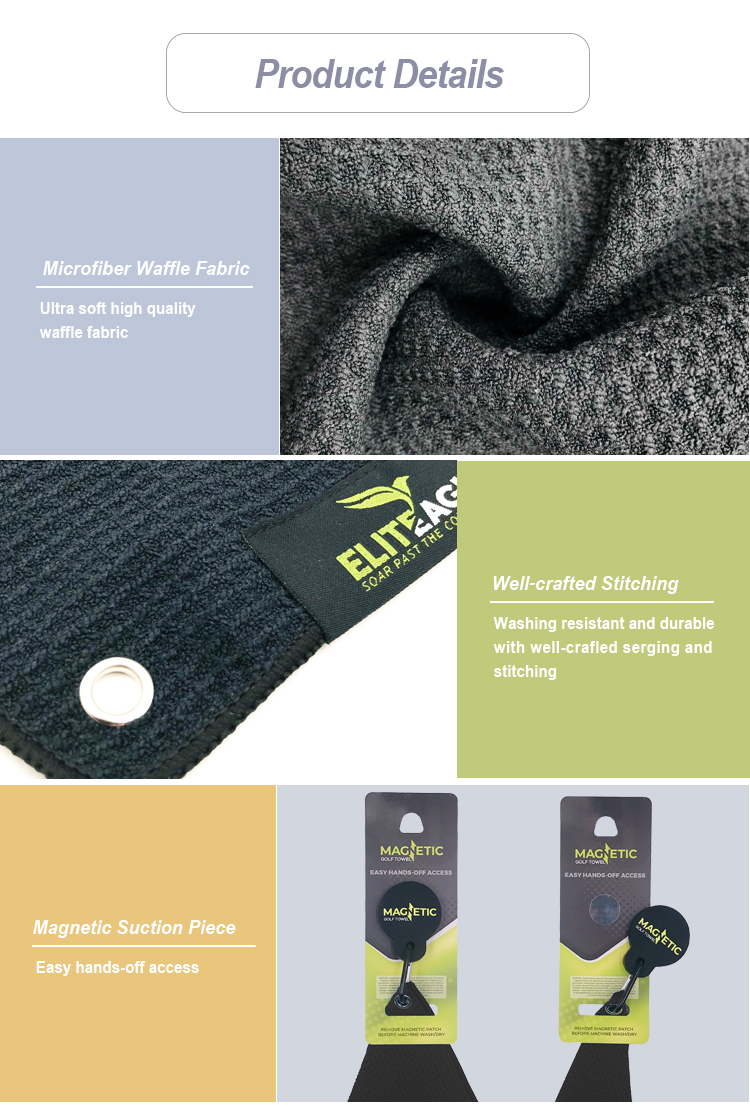 Golf towel usage scenarios
