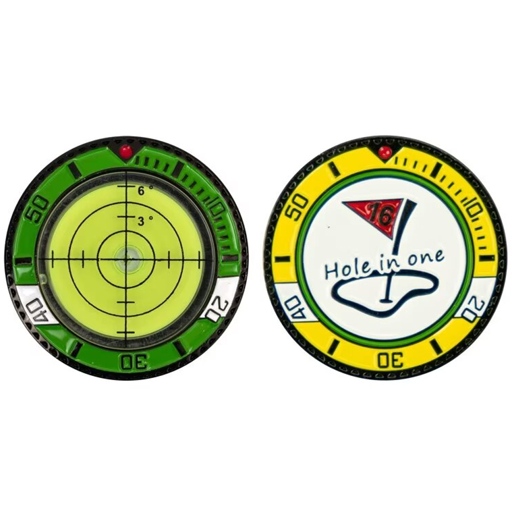 High Precision Alignment Reader Tool New Poker Chip Golf Ball Marker Magnetic Putting Green Reading Aid Bubble Level Hat Clip