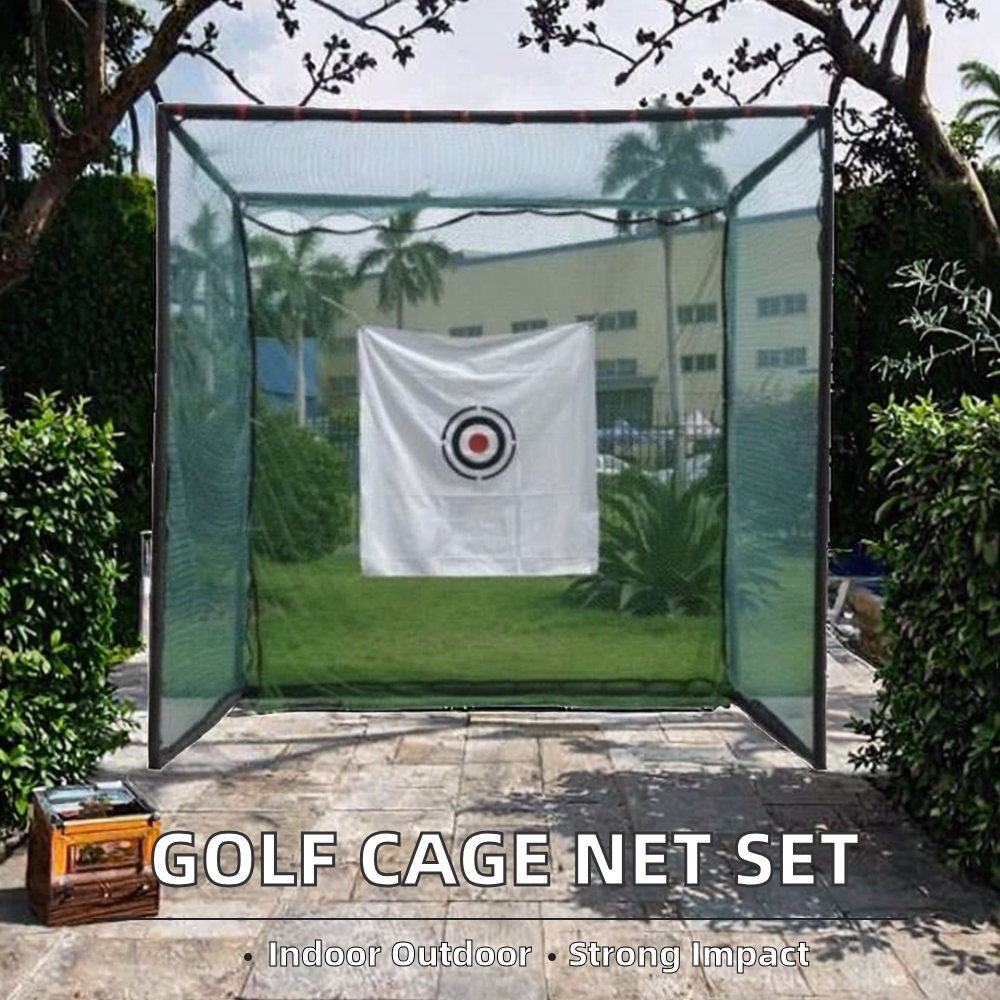 3M Indoor/Outdoor Heavy Impact Golf Cage Net Training Set Sports Barrier Golf Hitting Net Golf Practice Equipment