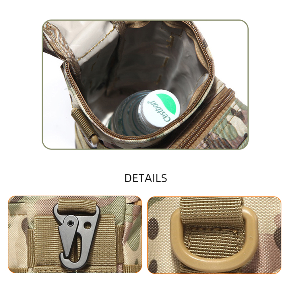 Tactical MOLLE Water Bottle Pouch Portable H2O Hydration Water Bottle Holder for Outdoor Sport Hiking Travel Activities