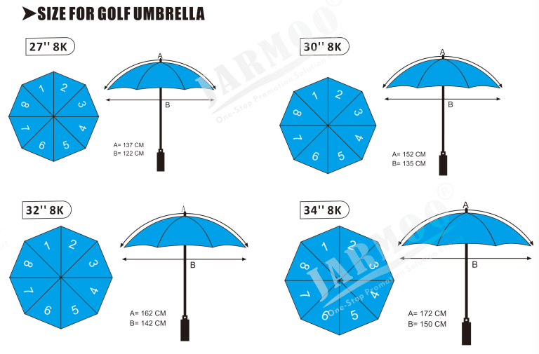 Size and Shape Golf Umbrella