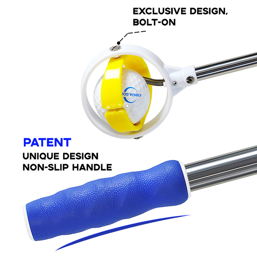 Spring-Loaded Design Golf Ball Retriever