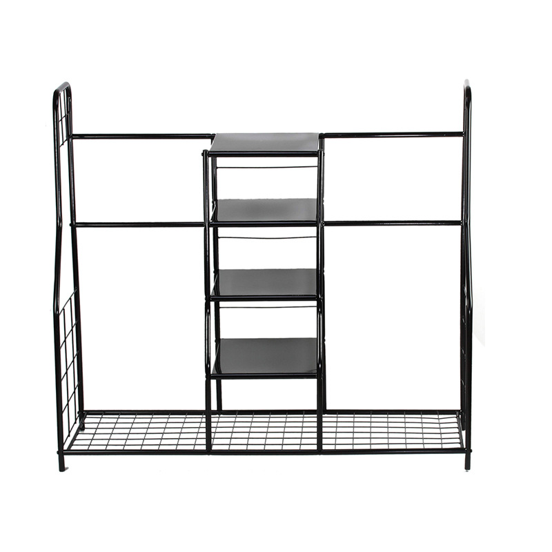 Customized Double Wrought Iron Sports Equipment Storage Rack Metal Baseball Golf Bag Practice Organizer Club Shoe Display