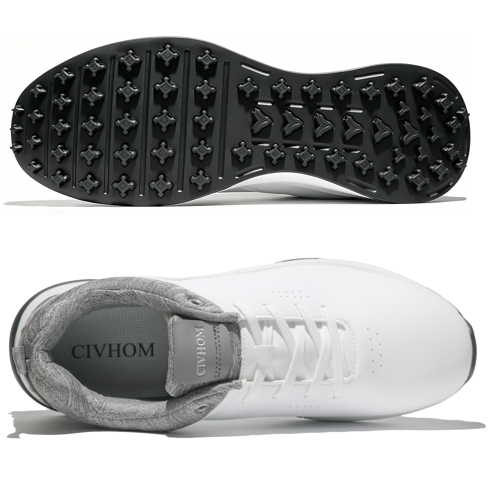 Men's Performance Golf Shoes Spike Less Golf Trainers with Enhanced Traction Outsole Athletic Shoes for Course and Driving Range