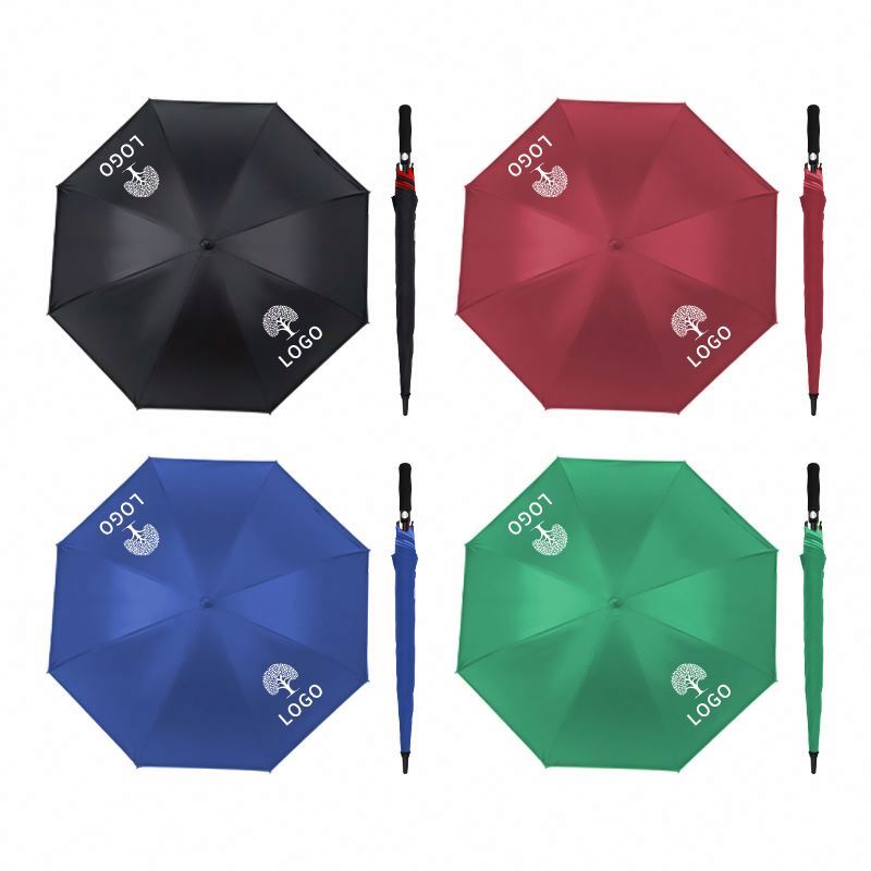 UV Protection Automatic Sun Windproof Golf Large Custom Golf Umbrella with Solar Light