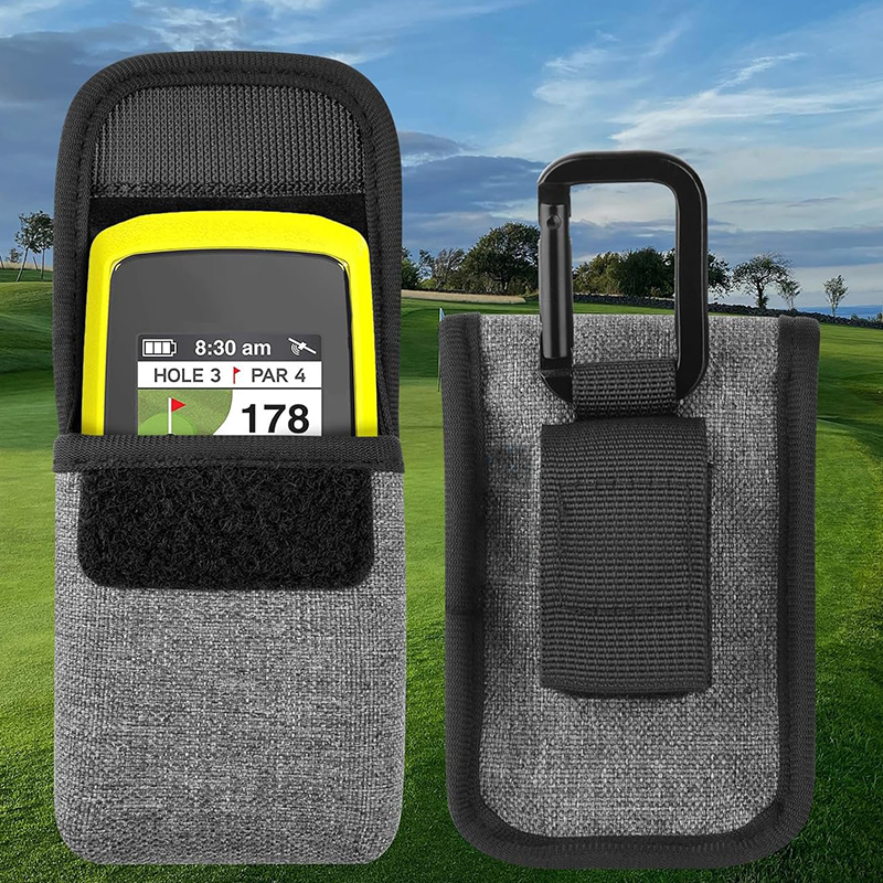 Golf GPS Replacement Travel Protective Case Golf GPS Screen with Carabiner Portable Lightweight Gray Golf GPS Carrying Case