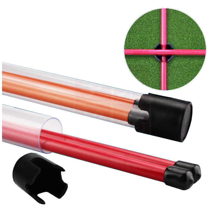 2-fold Fiberglass Golf Alignment Stick 122cm Length Ambidextrous Design for Putting Direction Indicator Pole