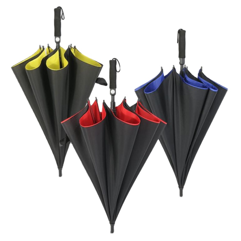 Durable Fiberglass Frame UV Protection Umbrella Waterproof Wind Resistance Double Layers Golf Umbrella
