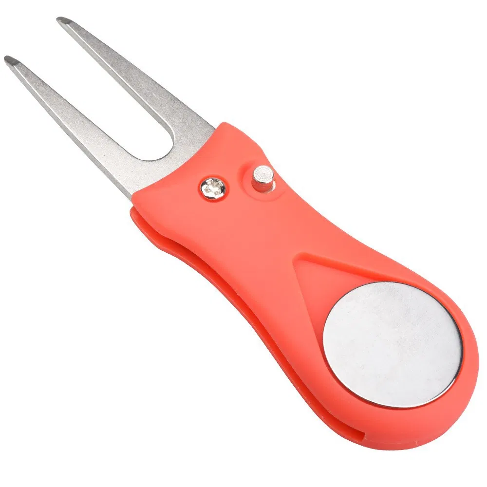 Foldable Golf Divot Repair Fork Ball Marker and Tool Accessories