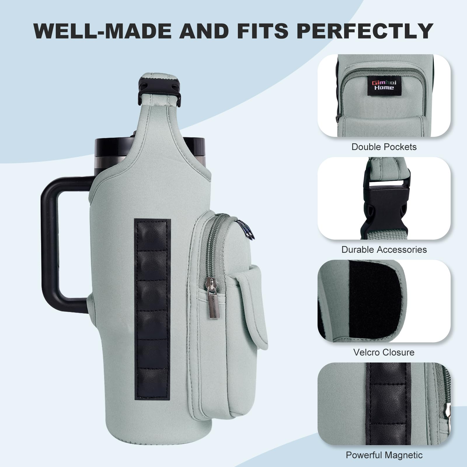 Magnetic Gym Bag for Men and Women, Magnetic Water Bottle Holder for Cycling, Golf Cart Magnetic Bag Hunting Accessories