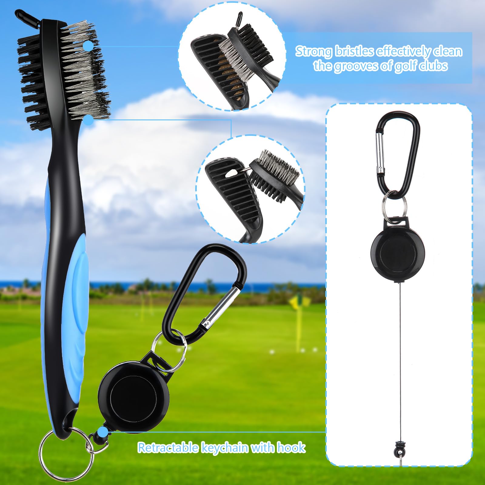Custom Golf Accessories Kit Golf Club Cleaning Kit Microfiber Towel Cleaner Brush Repair Tool Ball Bag for Men Women Gifts