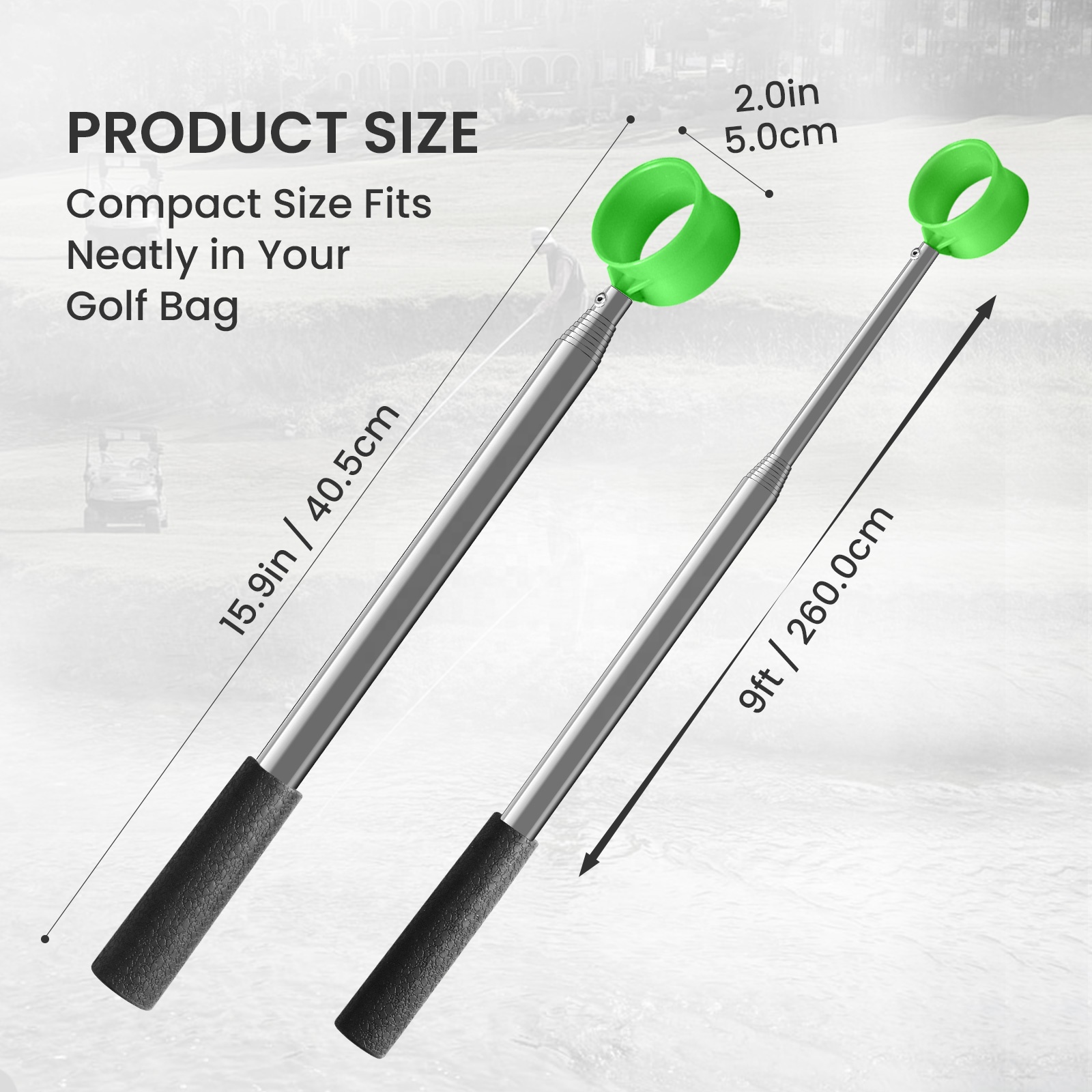 Factory New Design Durable Stainless Steel Plastic Picker Pick up Tool Golf Ball Pick up Ball Retriever