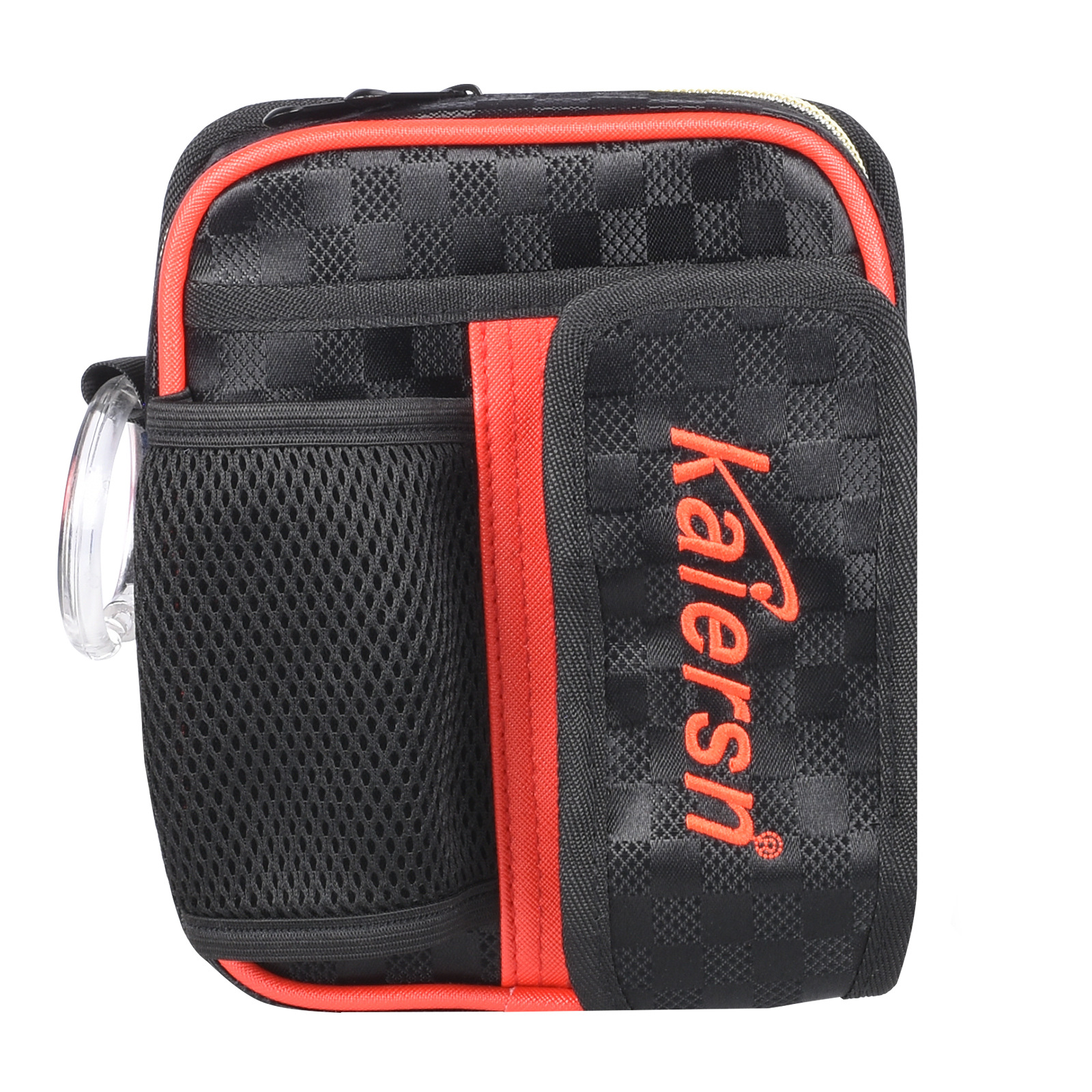 Lightweight Durable PVC Park Golf Waist Bag Zipper Closure Water Bottle Holder Ball Pouch Phone Pocket Club Hook Carry Two Balls