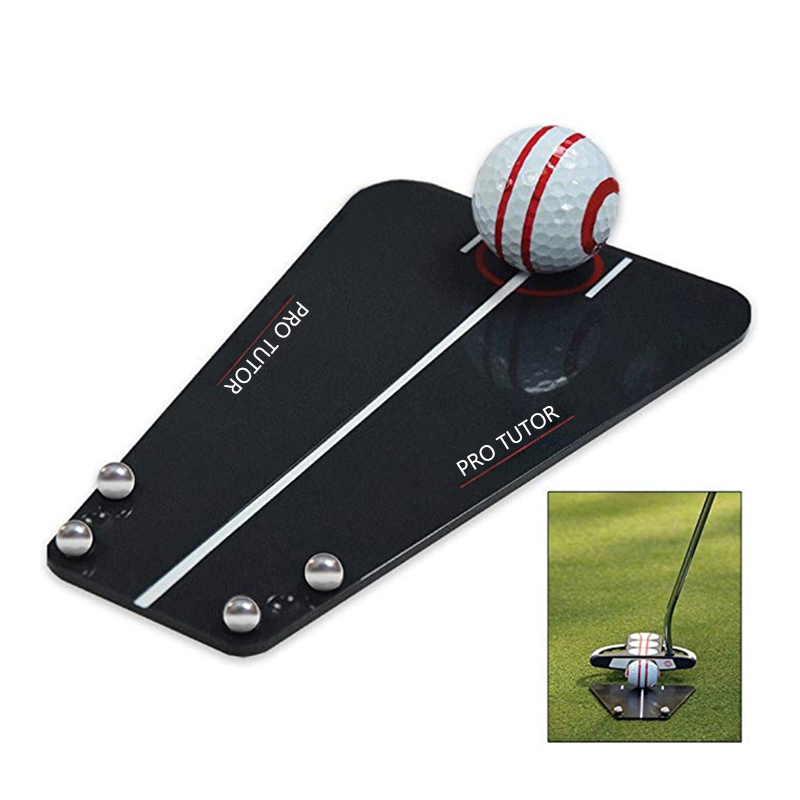 Golf Putting Mirror with Steel Ball, Golf Tour Training Aid Golf Putting Alignment Training Aids