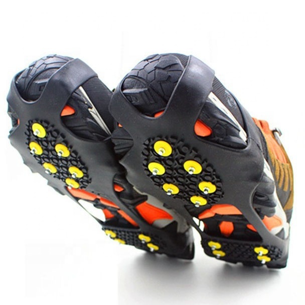 Ice Snow Grips Traction Cleats Shoes Grips 5-10 Spikes Boots Shoes Safe Protect Crampons Anti Slip Chain Shoe Ice Walker SAC01A