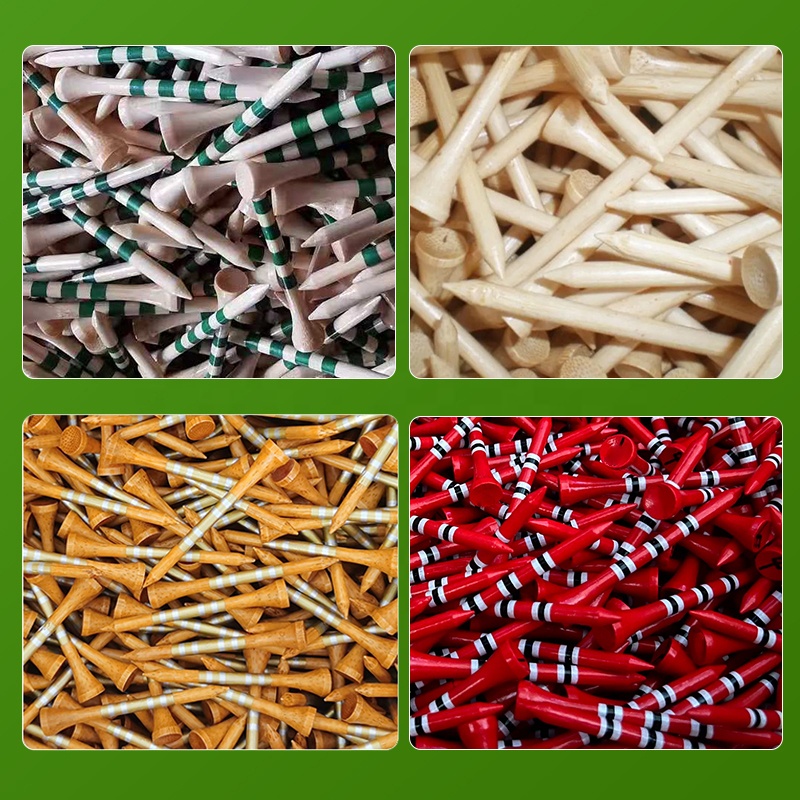 Custom Bag Packing Golf Tees Bag Pouch Wooden Bamboo Golf Tees Holder Peg