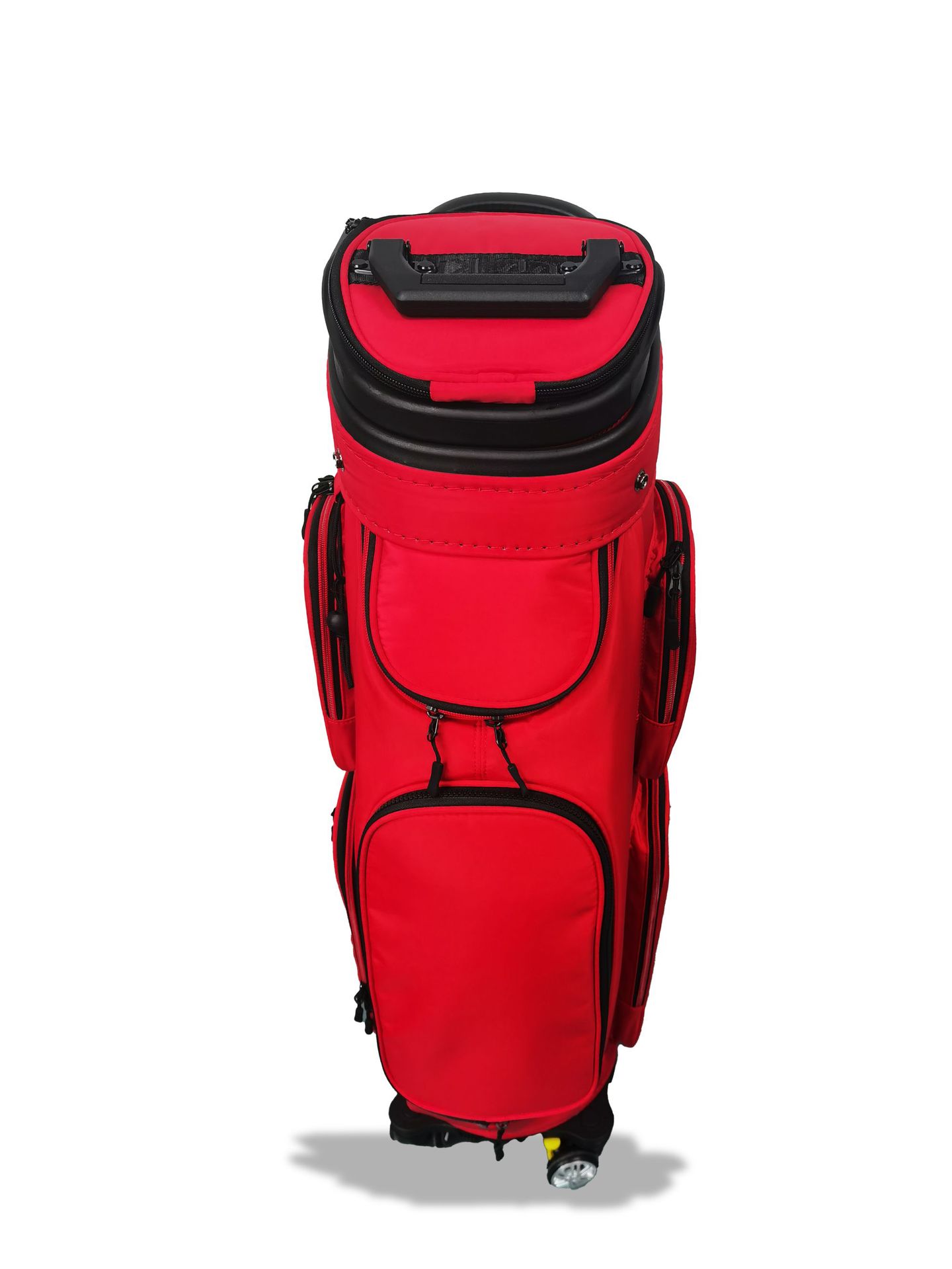 Hot Sale Red Tour Golf Bag Storage Rack High Quality Custom Stand Bag Golf With Wheels Outdoor Training Practice