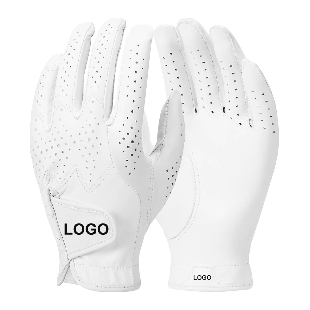 Custom Logo Cabretta Leather Anti Slip Soft Breathable Golf Durable Grip Men Golf Gloves