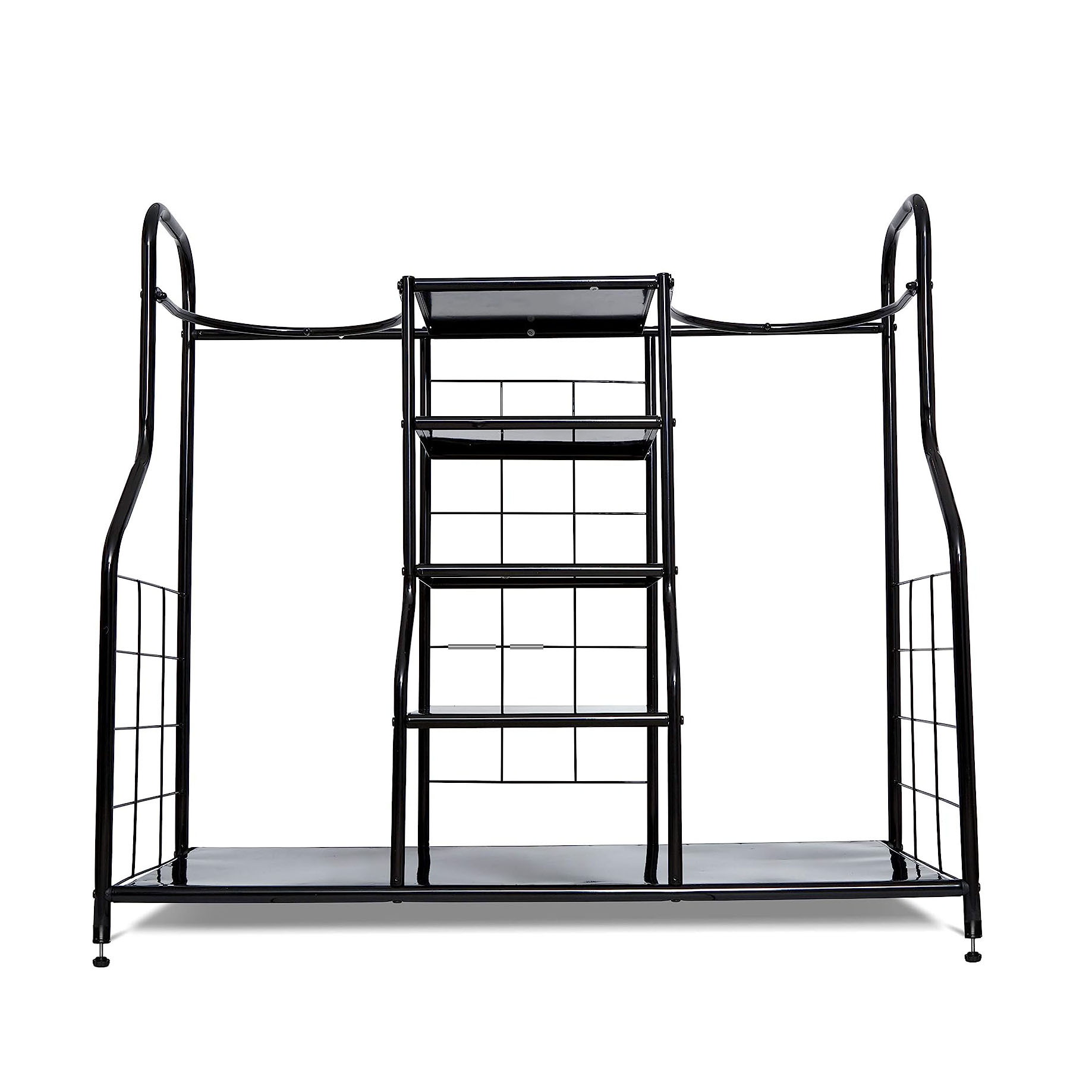 Golf Bag Storage Display Rack Metal Standing Type Non-Folding Ball Bag Rack for Golf Equipment and Tee Display 101.5x38x92.5cm