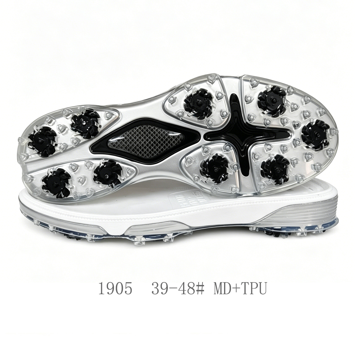 Wholesale Removable Rotating Spike Golf Shoe Outsole High Traction Anti Slip Golf Sole