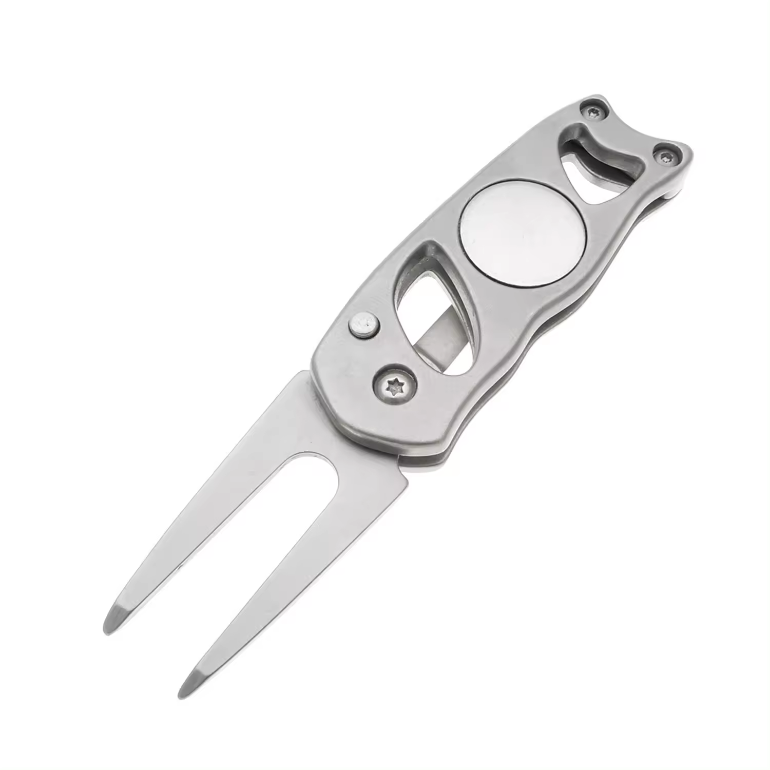 Wholesale Custom Switchblade Retractable Golf Repair Divot Tool With Ball Marker Foldable Metal Design