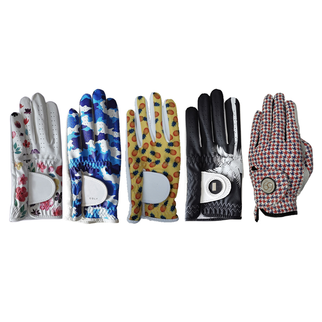 Golf Glove Factory Hot Selling Custom Own Design PU Golf Synthetic Leather Glove For Left Hand Breathable For Sports And Gym Use