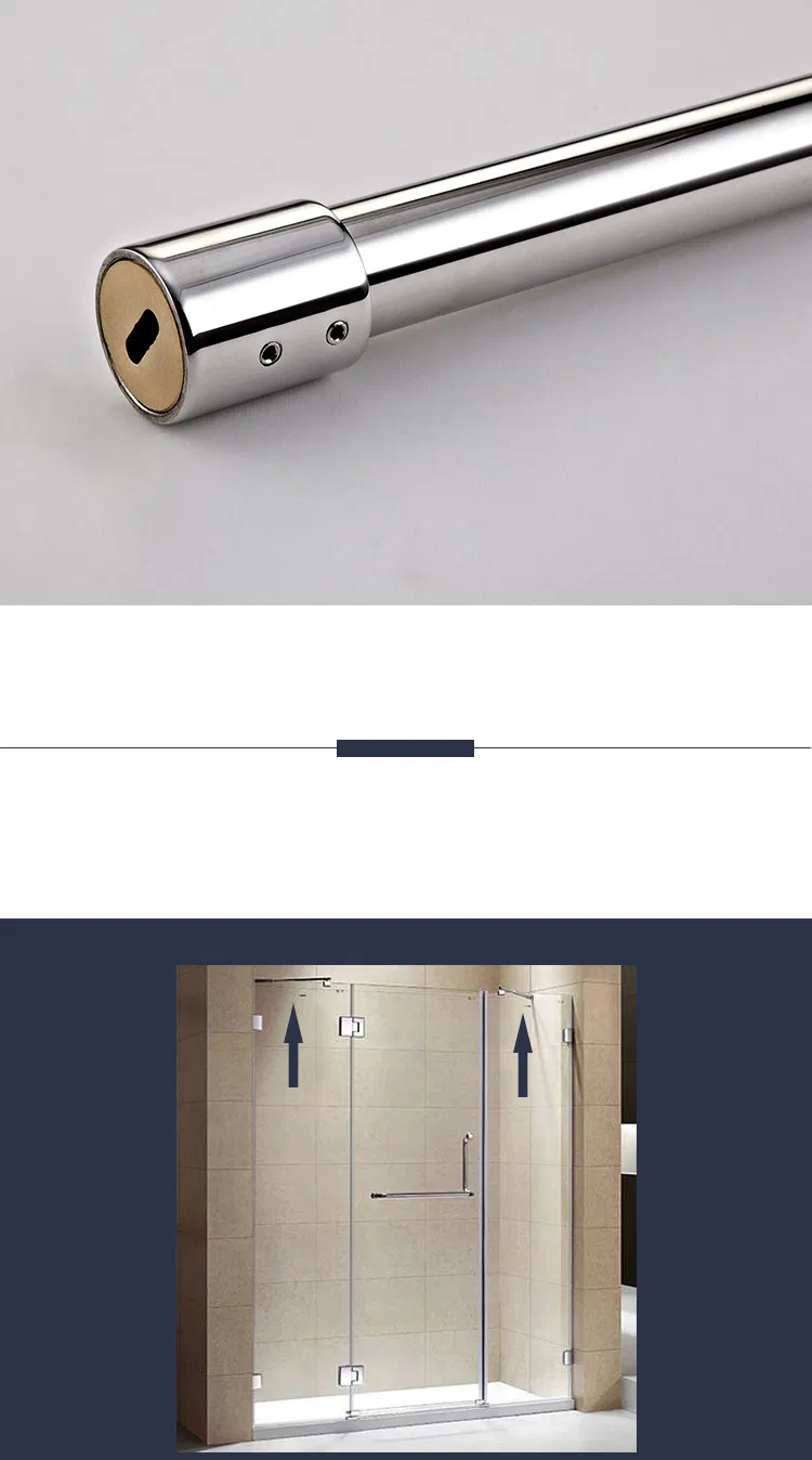 800-1200mm Bathroom Glass Support Bar Beveled Clip Shower Accessories