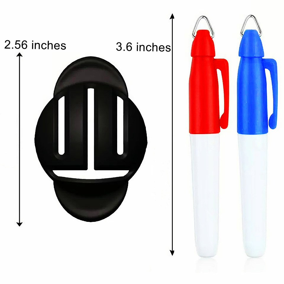 High Quality Golf Ball Line Marker Tool Kit Putter Alignment Golf Ball Line Drawing Template Tool Golf Scriber with Marking Pen