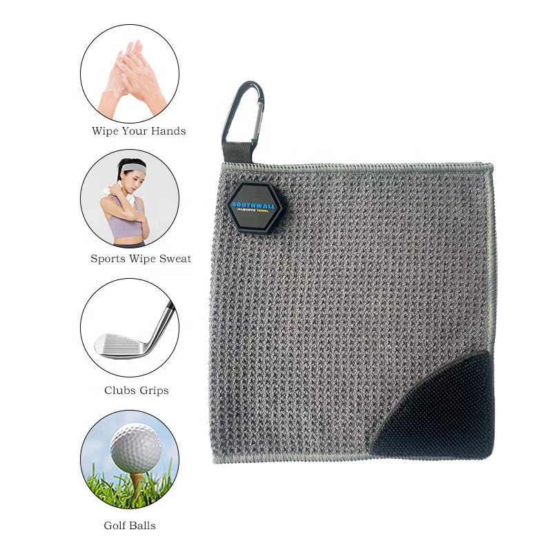 Outdoor Sports Microfiber Golf Accessories Towel Golf Magnetic Clip for Custom Towel Magnet and Golf Brush