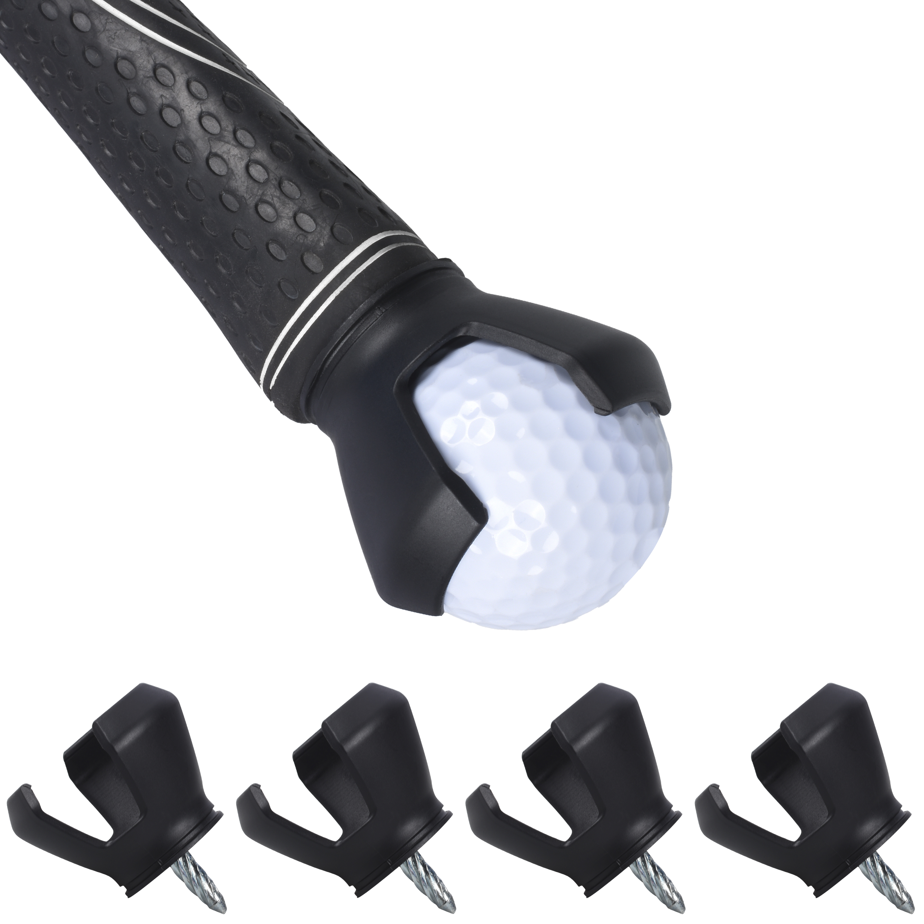 3-Prong Golf Ball Picker Retriever Claw - Portable Golf Ball Grabber Tool with Ergonomic Grip Easy Pick Up for golf ball