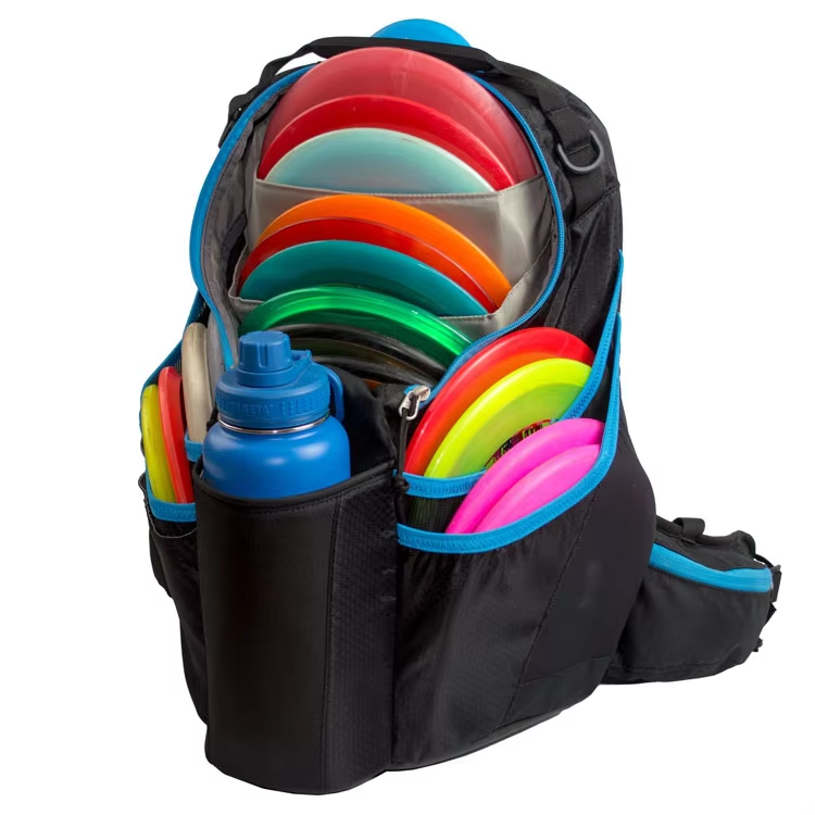 Multiple Disc Golf Backpack Bag Backpack Disc Storage With Individual Slots and Bottle Holder
