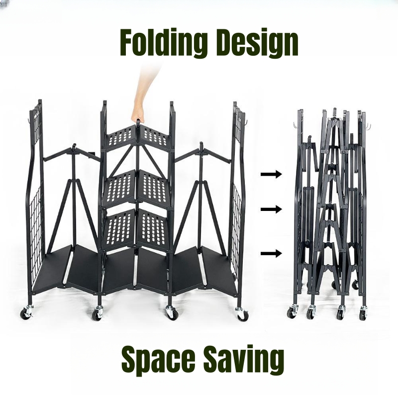 Foldable Golf Storage Garage Organizer Golf Bag Storage Stand and Other Golfing Equipment Rack