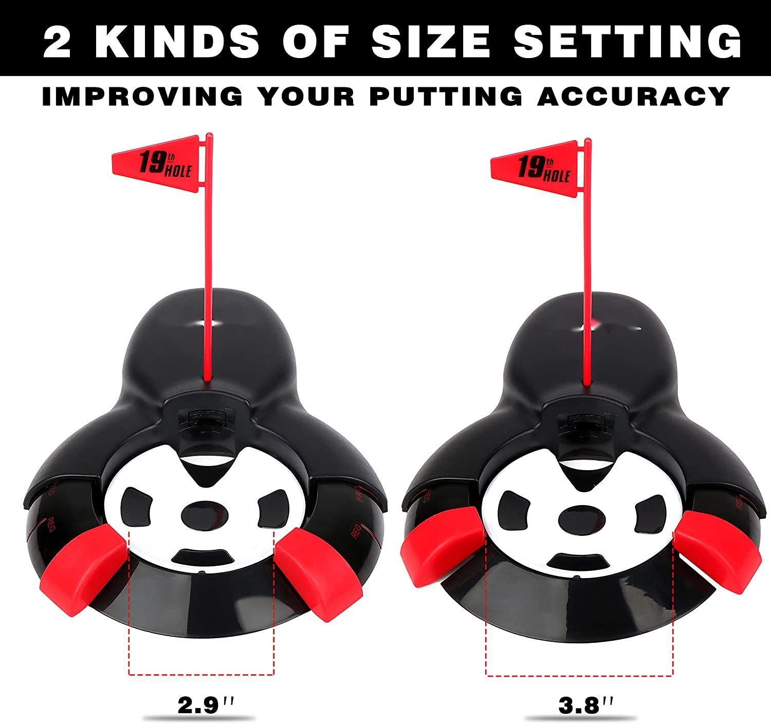 Automatic Golf Putting Cup with Ball Returning Feature Indoor Use Swing Trainer Practice Hole Training Aids