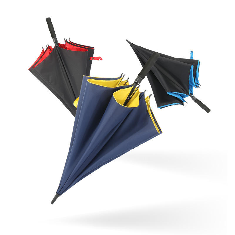 Durable Fiberglass Frame UV Protection Umbrella Waterproof Wind Resistance Double Layers Golf Umbrella