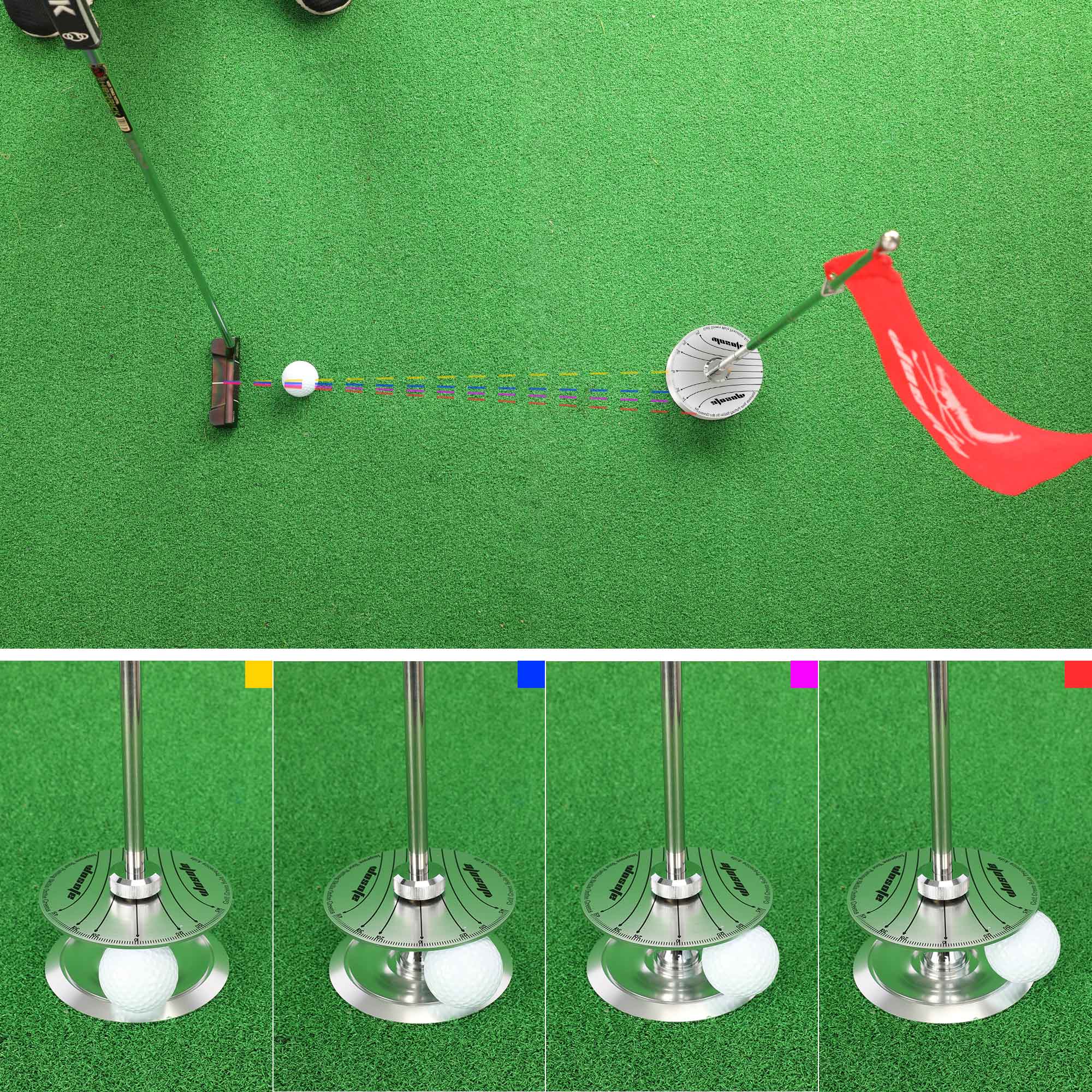 Wholesale Logo Indoor Outdoor Trainer Silver Adjustable Factory Direct Custom Oem Golf Swing Putting Practice Aids Training