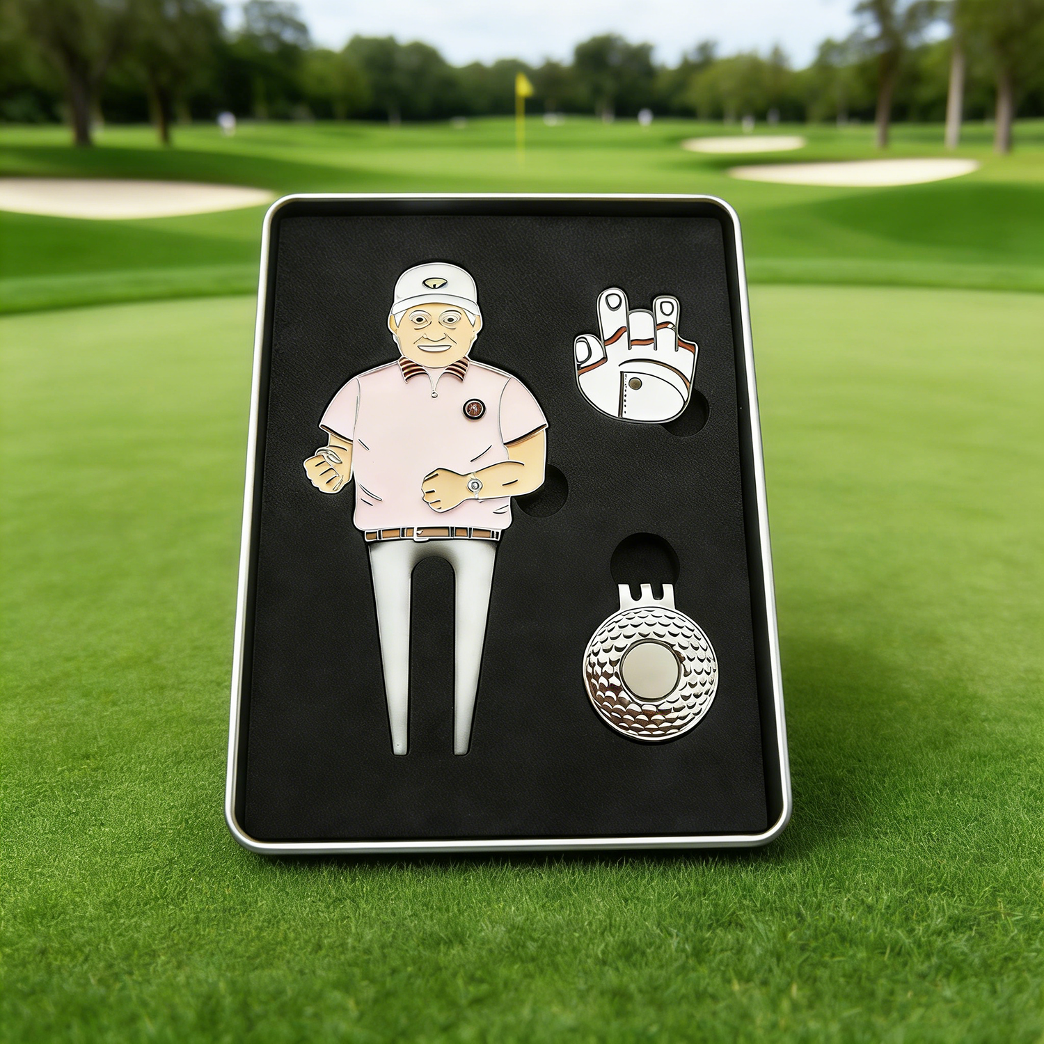 Top Supplier Golf Gift Set Professional Embossed Divot Tool New Design Golf Poker Chip New Creative Custom Logo Ball Markers