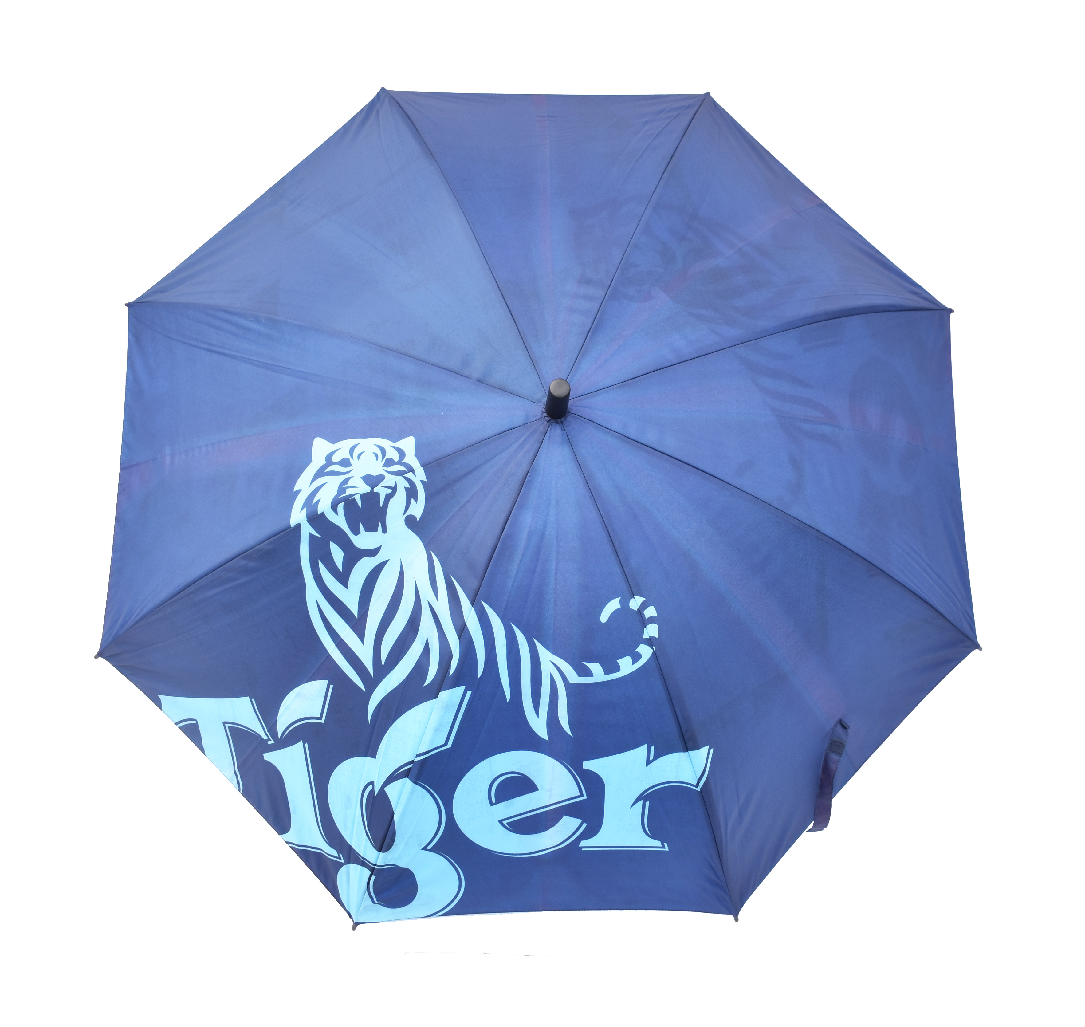 27\" Manual Control Double-Layer 8K Golf Umbrella for Sun Protection Straight Pattern for Business Gifts and Golf Activities
