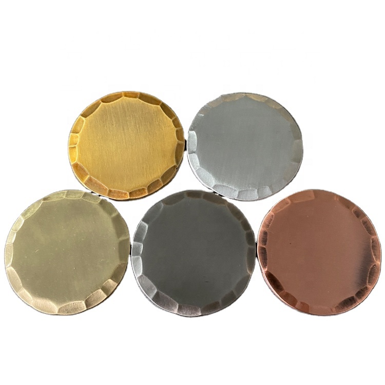 Custom Golf Ball Marker 38mm Hammered Edge Blank Metal Golf Ball Marker Bulk Custom Logo Laser Engraving Blank Golf Marker