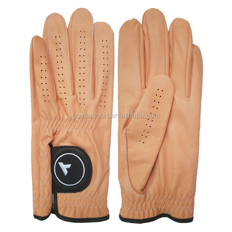 Custom Colors Custom logo Soft Breathable Indonesia Cabretta Leather Golf Glove