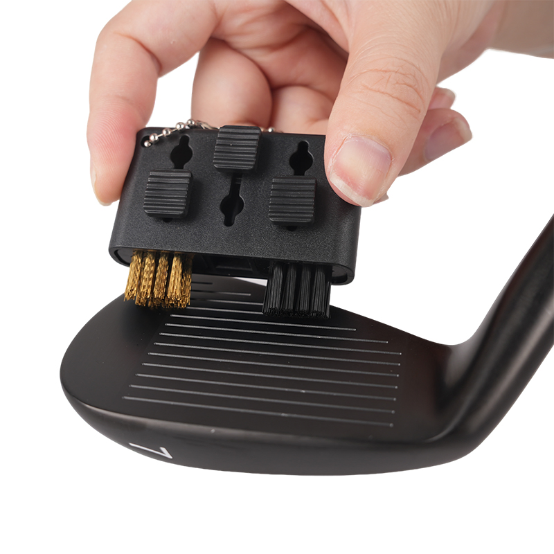 Golf Accessories 3 in 1 Golf Club Brush Inventory High Portable Flexible Portable Golf Brush