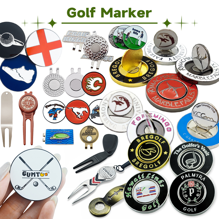 Pitch Mark Integrated Magnetic Putting Aid Golf Ball Marker Fork Alignment Tool Divot Repair Tool