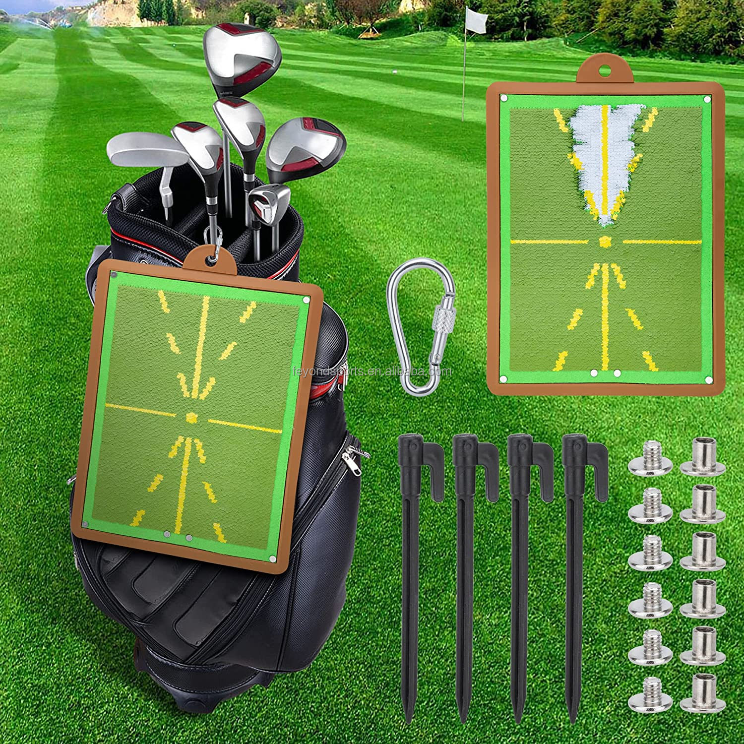Premium Swing Path Feedback Golf Practice Mats Swing Detection Batting Golf Impact Training Mat