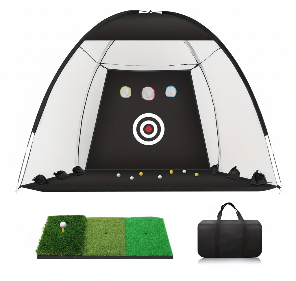 Golf Practice Net with OEM Netting Logo Multi Target Forever FDC-06A Fiberglass Head Ambidextrous
