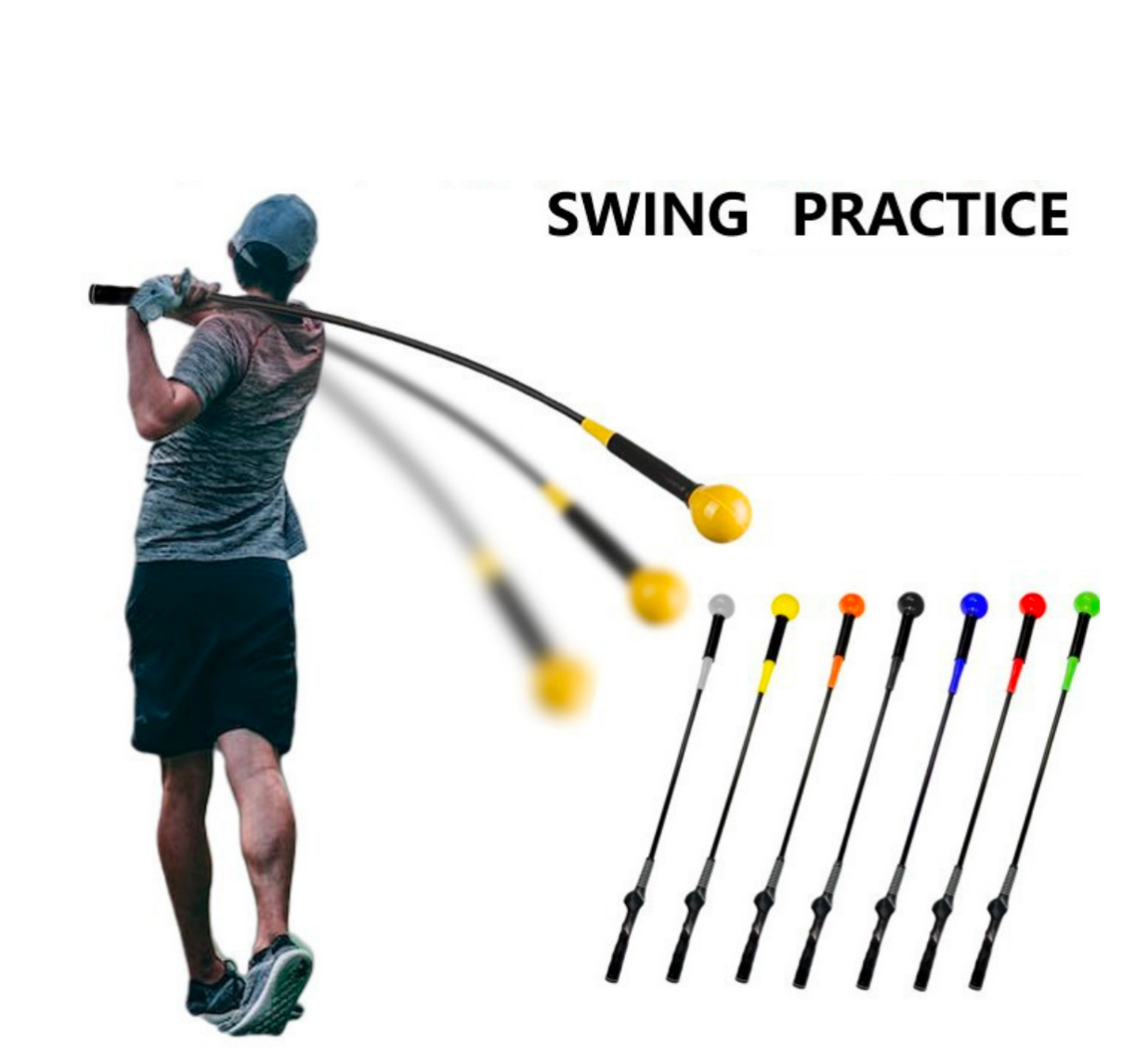 Golf Swing Trainer Aid Golf Swing Training Aid Golf Practice Warm Up Stick For Strength Flexibility And Tempo Training