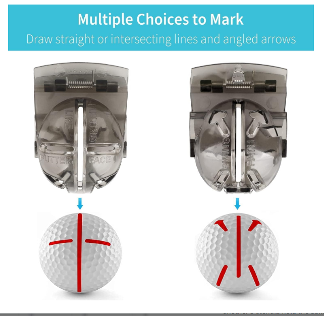 Ready to Ship 2025 New Design Golf Ball Line Marker Tool, Golf Ball Alignment and Identification Tool