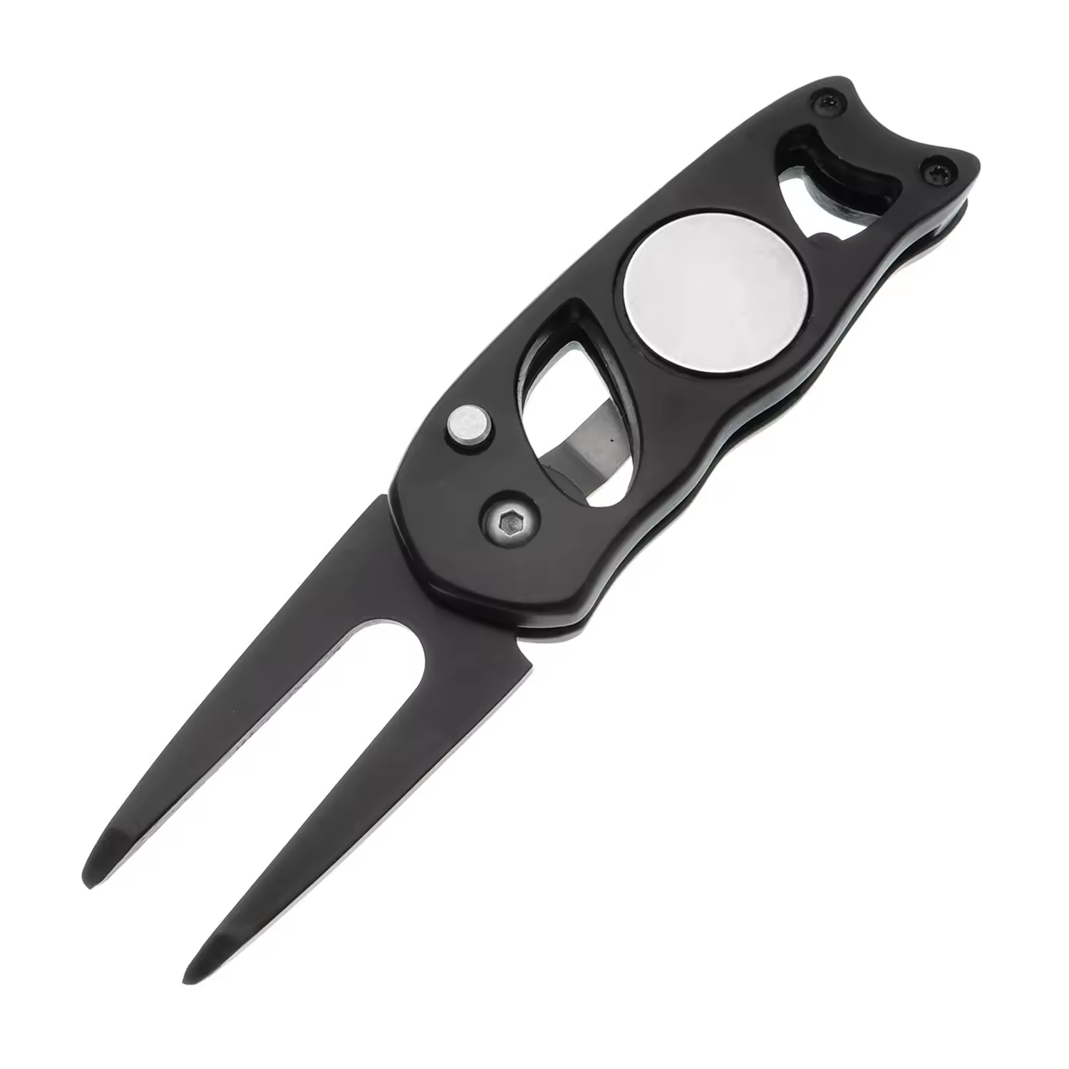 Wholesale Custom Switchblade Retractable Golf Repair Divot Tool With Ball Marker Foldable Metal Design