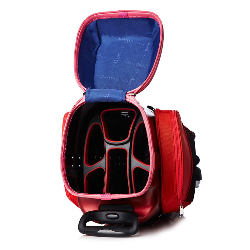 Durable Hard Side Golf Club Travel Case with 6 Dividers PC+ABS Rolling Golf Luggage Airline Approved Telescopic Golf Bag
