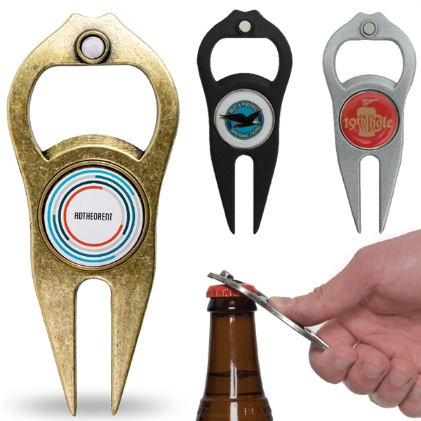 Premium Golf Divot Tool Custom Logo 6-in-1 Ultimate Factory with Ball Marker Divot Tool Single Prong