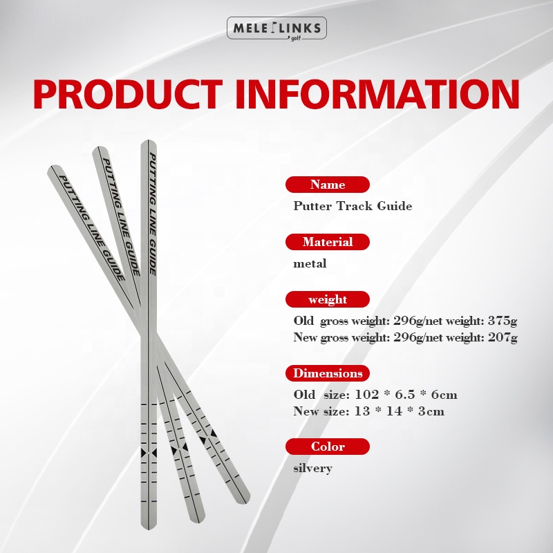 Melelinks Luxury Factory Good Price Golf Putting Aids Ruler Putting Alignment Training Aid for Indoor Outdoor Golf Putting Ruler