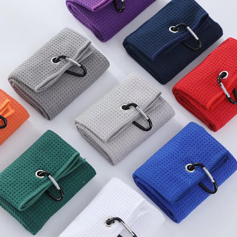 Golf Accessories Golf Club Cleaner Printed Multicolor Waffle Magnetic Microfibre Durable Golf Towel Clip Hook BIRD BLOOM
